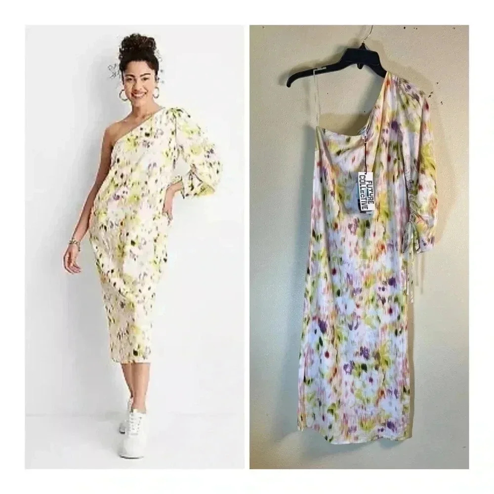 Future Collective Dress Size XXS Gabriella Karefa-Johnson One Shoulder NEW *FLAW